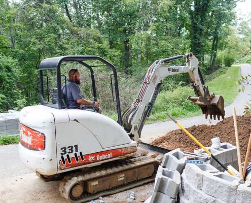 Building a retaining wall in Asheville